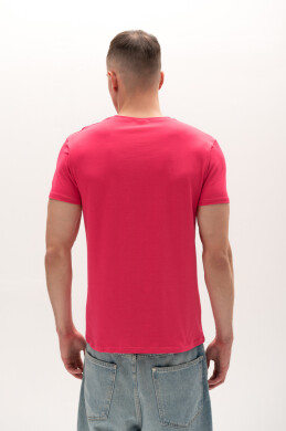 Футболка Чоловіча AndreStar 6721 з круглою горловиною малиновий (557178) фото 2