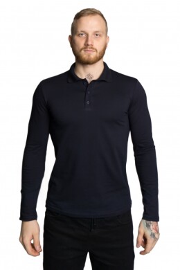 Поло Чоловіче AndreStar з довгим рукавом 7071 Темно-синій (557328) фото 1