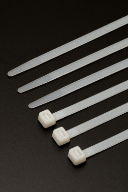 Хомут пластиковый 2,5* 80 мм белый, 100 шт MASTERTOOL 20-1801 (524470) фото 1