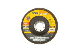 Диск шліфувальний пелюстковий конусний Т29 зерно 100 125 * 22 мм MASTERTOOL 08-3210 (522361) фото 1