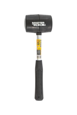 Киянка резиновая черная 60 мм 450 г металлическая рукоятка MASTERTOOL 02-1302 (523812) фото 1