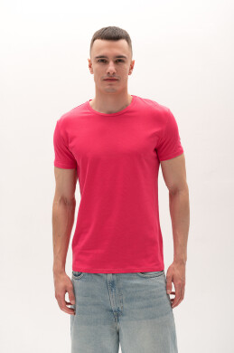 Футболка Чоловіча AndreStar 6721 з круглою горловиною малиновий (557178) фото 1