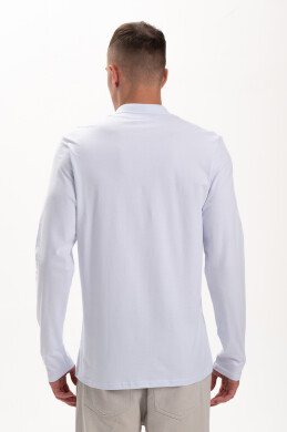 Поло Чоловіче AndreStar з довгим рукавом 7072 біла (557329) фото 2