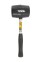 Киянка гумова чорна 80 мм 900 г металева рукоятка MASTERTOOL 02-1304 (523730) фото 1